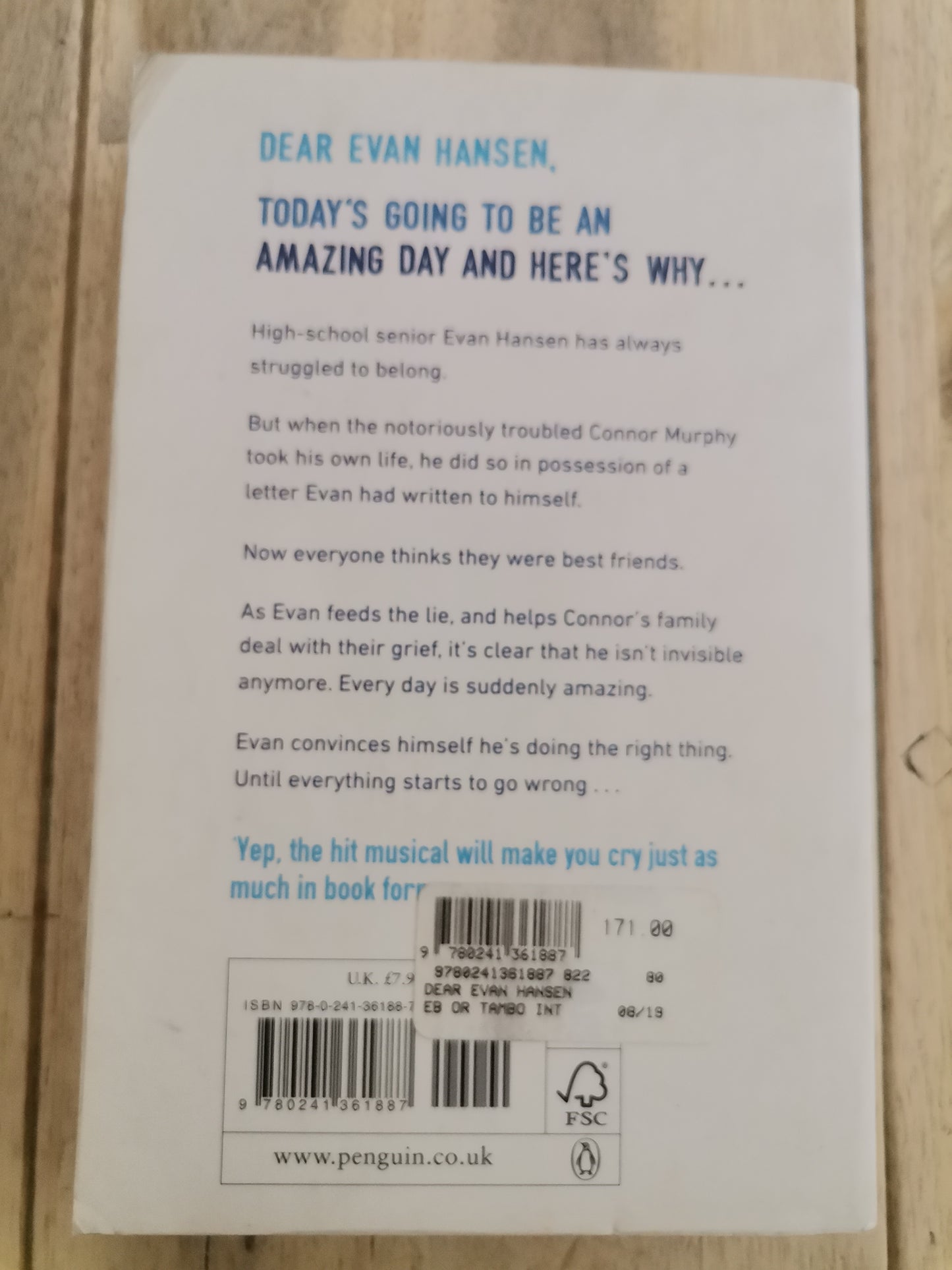 Dear Evan Hansen by Val Emmich