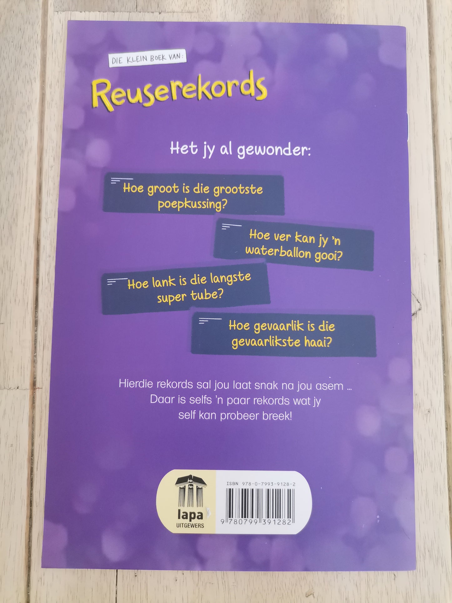Die Klein Boek Reuserekords by Fanie Viljoen
