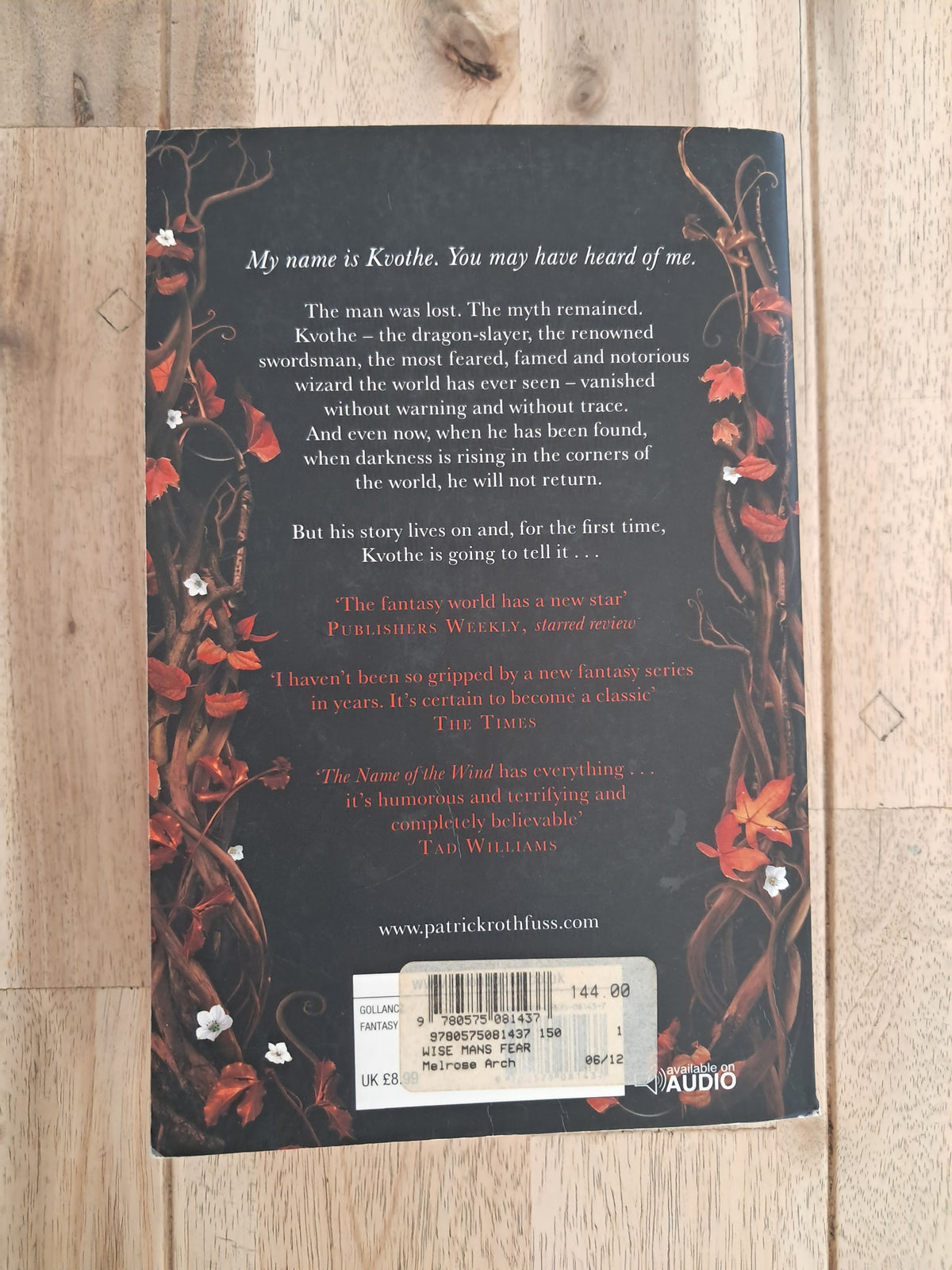 The Wise Man’s Fear – Patrick Rothfuss