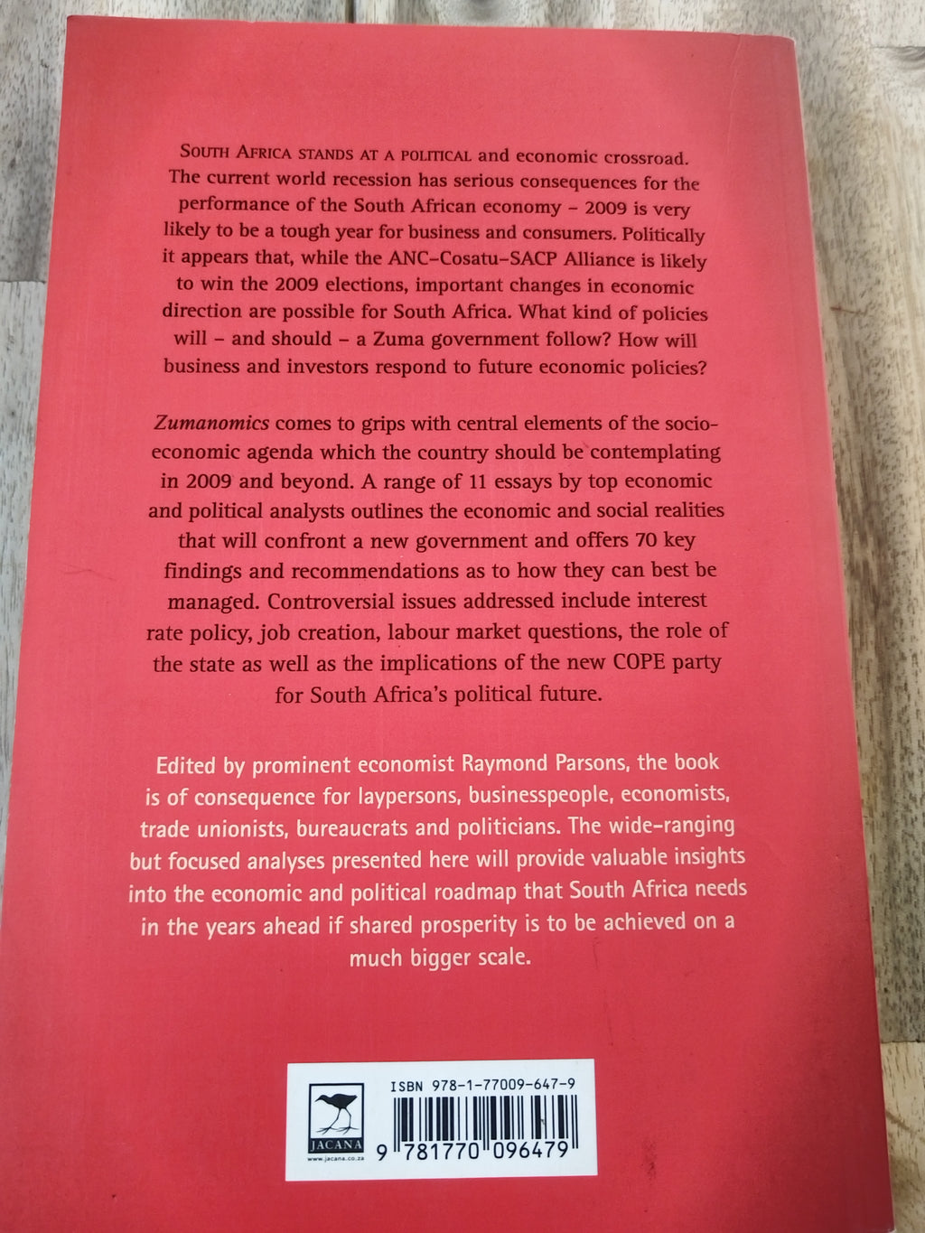 Zumanomics Raymond Parsons