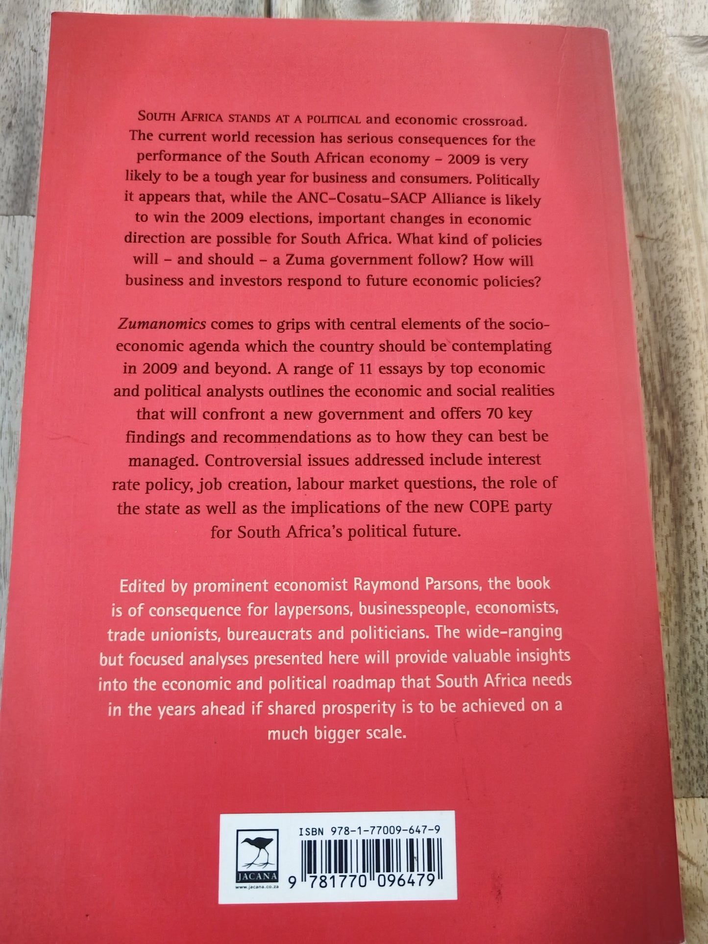 Zumanomics Raymond Parsons