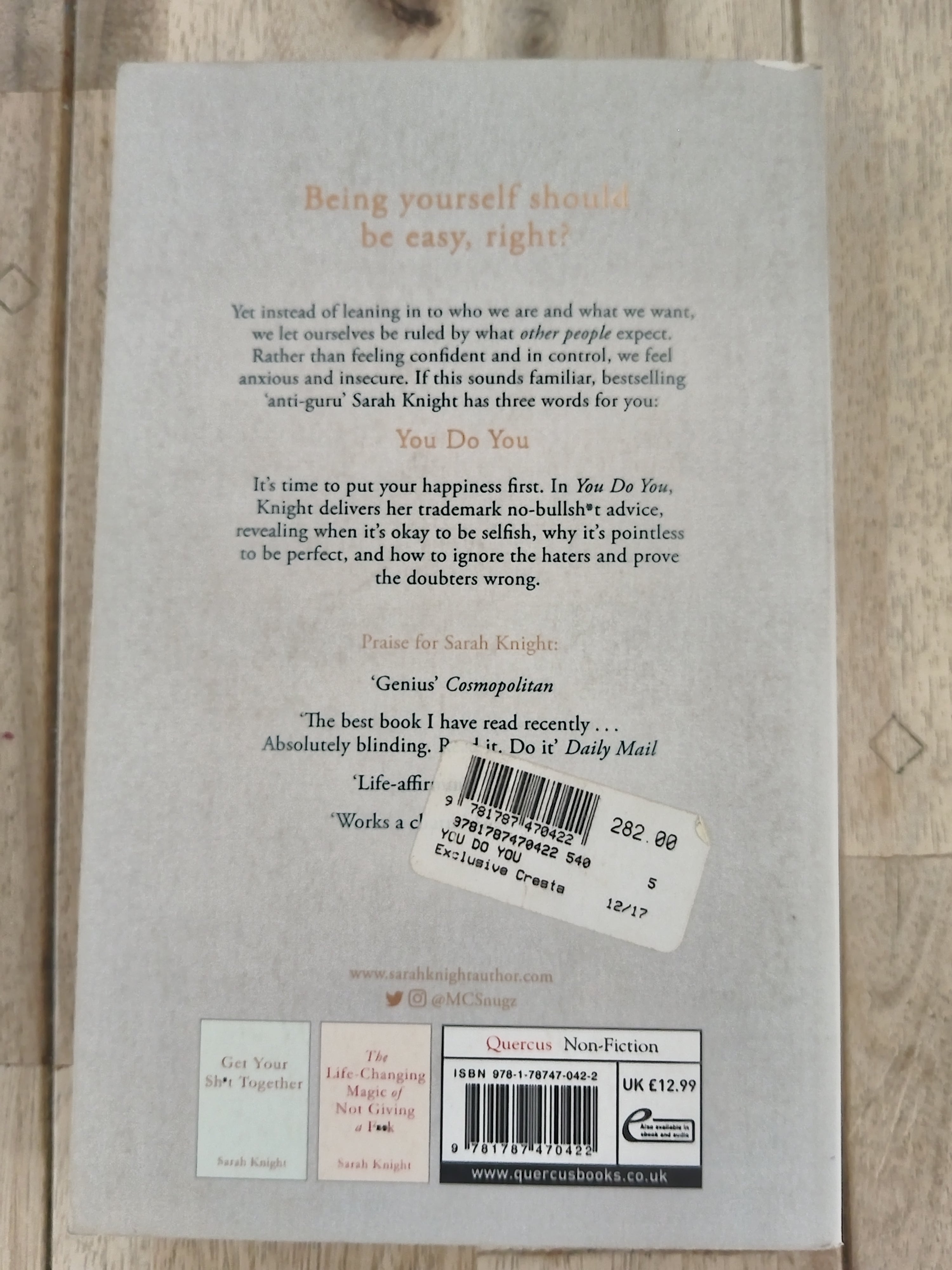 You do you by Sarah Knight