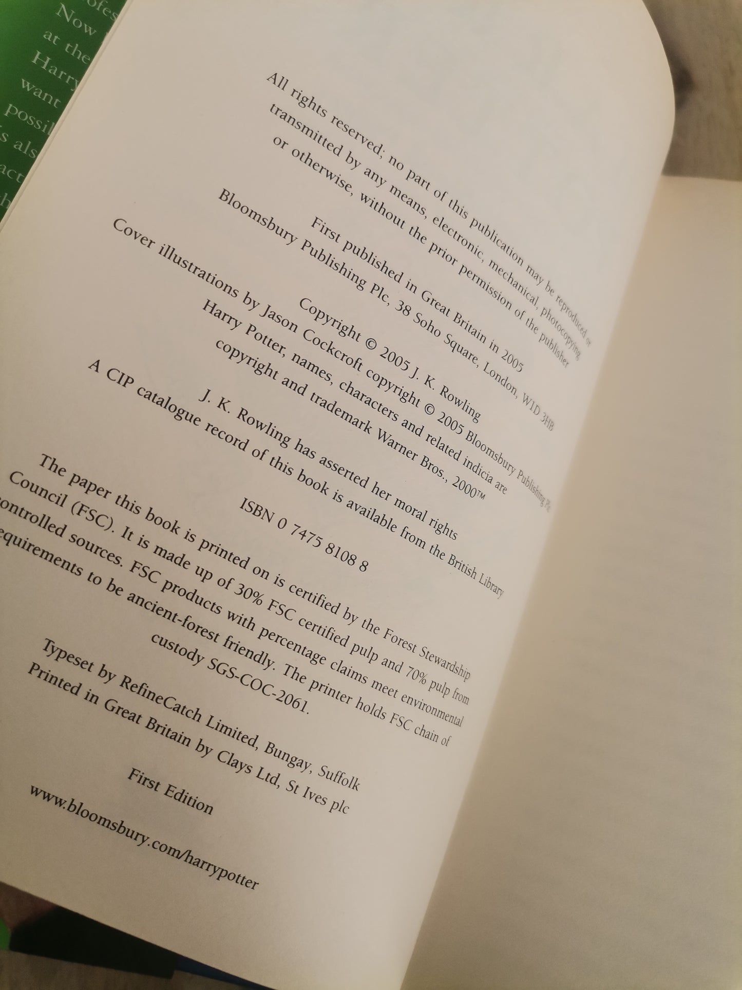 Harry Potter and the Half-Blood Prince - J.K. Rowling (First Edition)