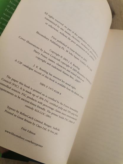 Harry Potter and the Half-Blood Prince - J.K. Rowling (First Edition)