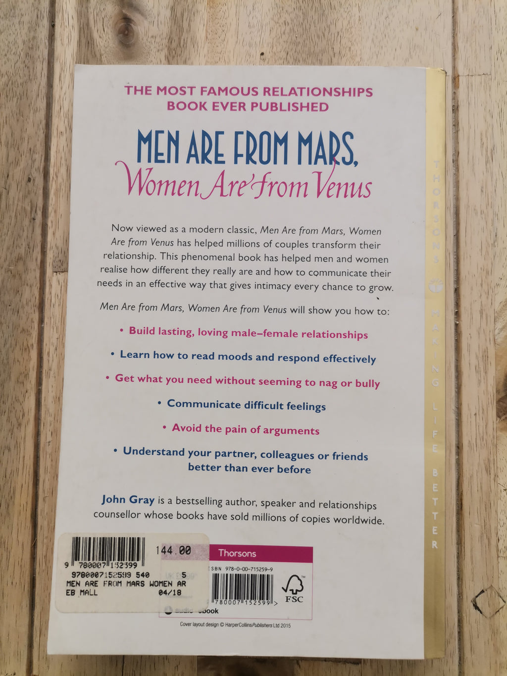 Men Are from Mars; Women Are from Venus by John Gray