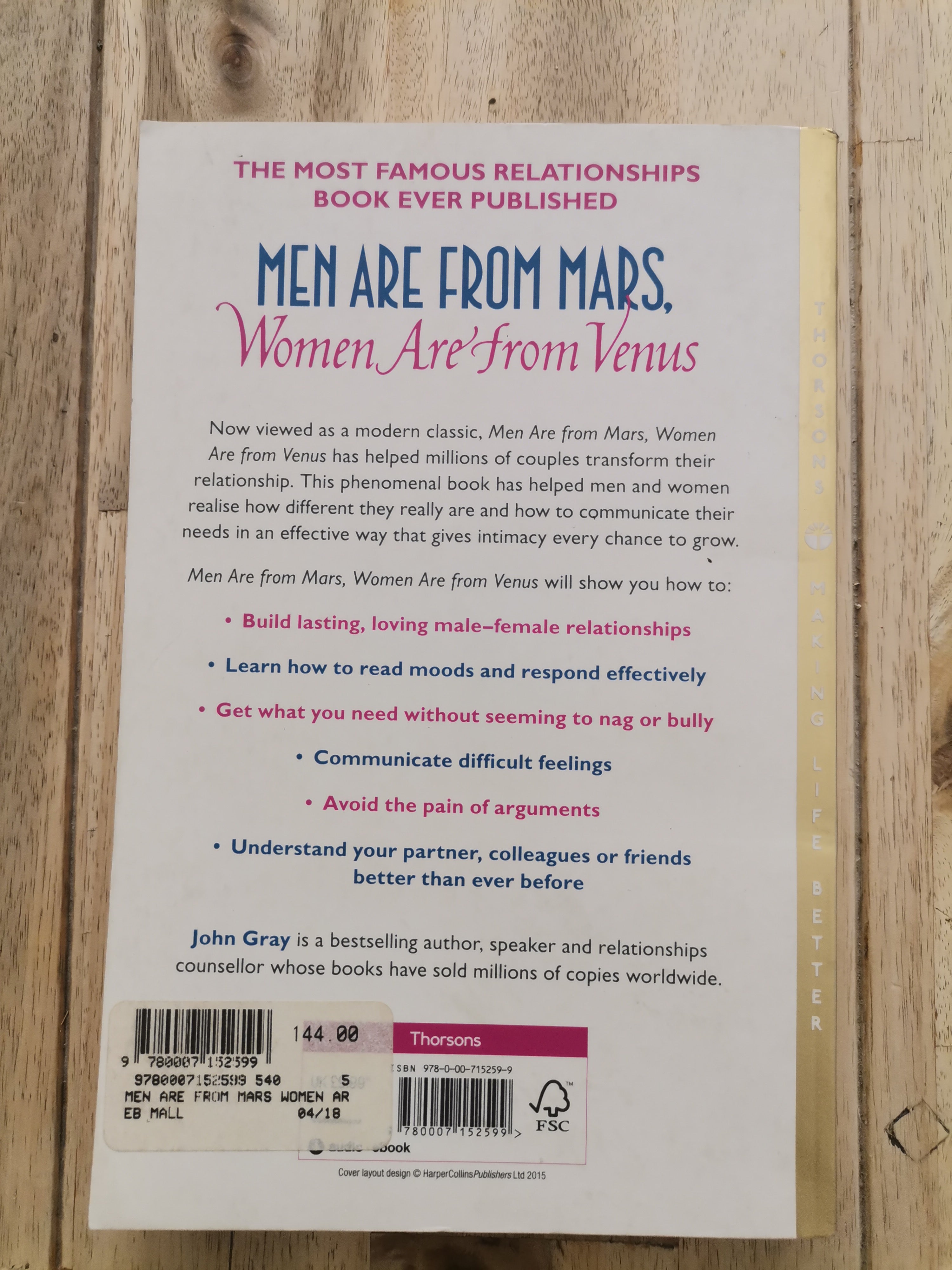 Men Are from Mars; Women Are from Venus by John Gray