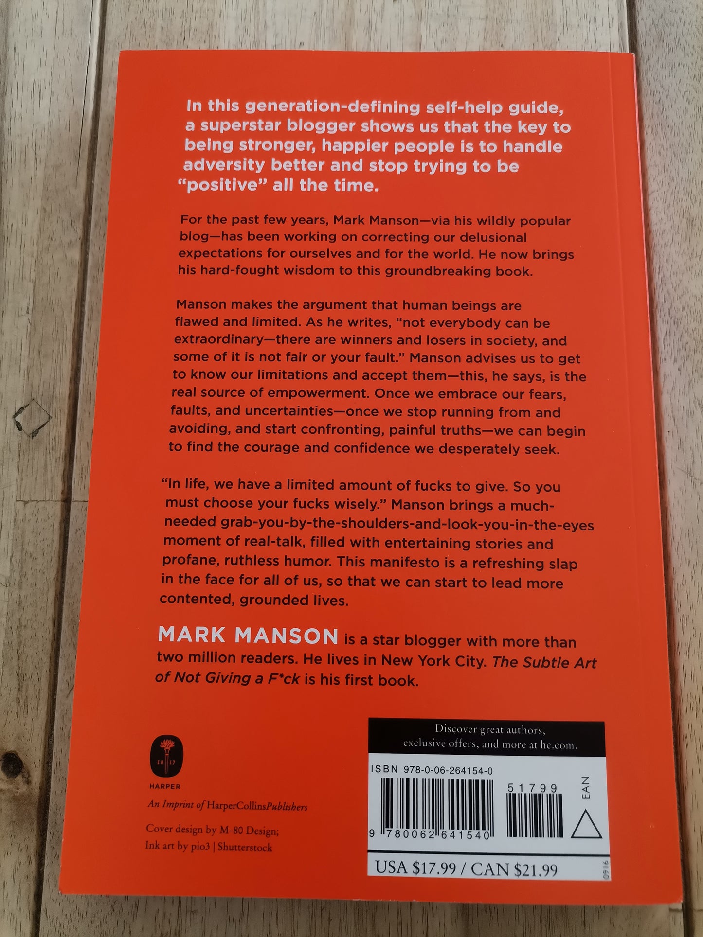 The Subtle Art Of Not Giving A FCK Mark Manson