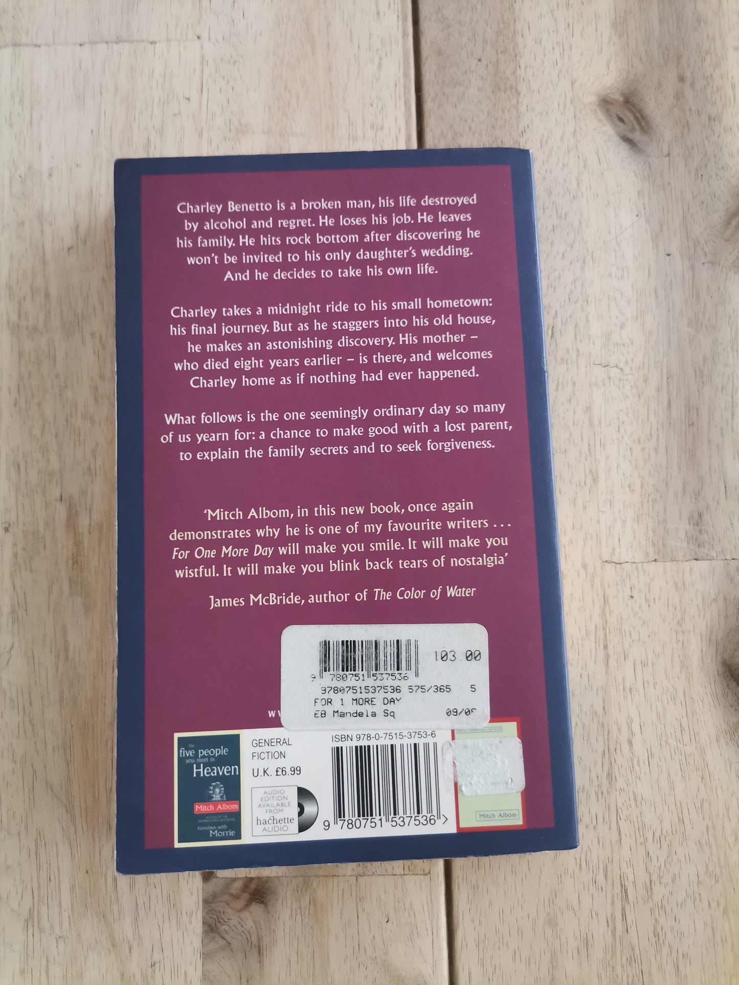 For One More Day by Mitch Albom