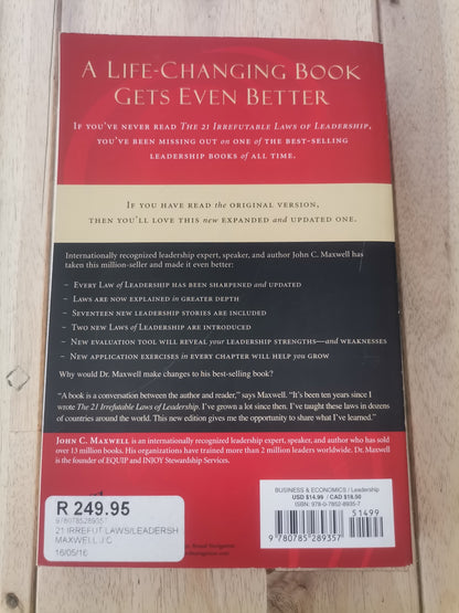 The 21 Irrefutable Laws of Leadership - John C. Maxwell