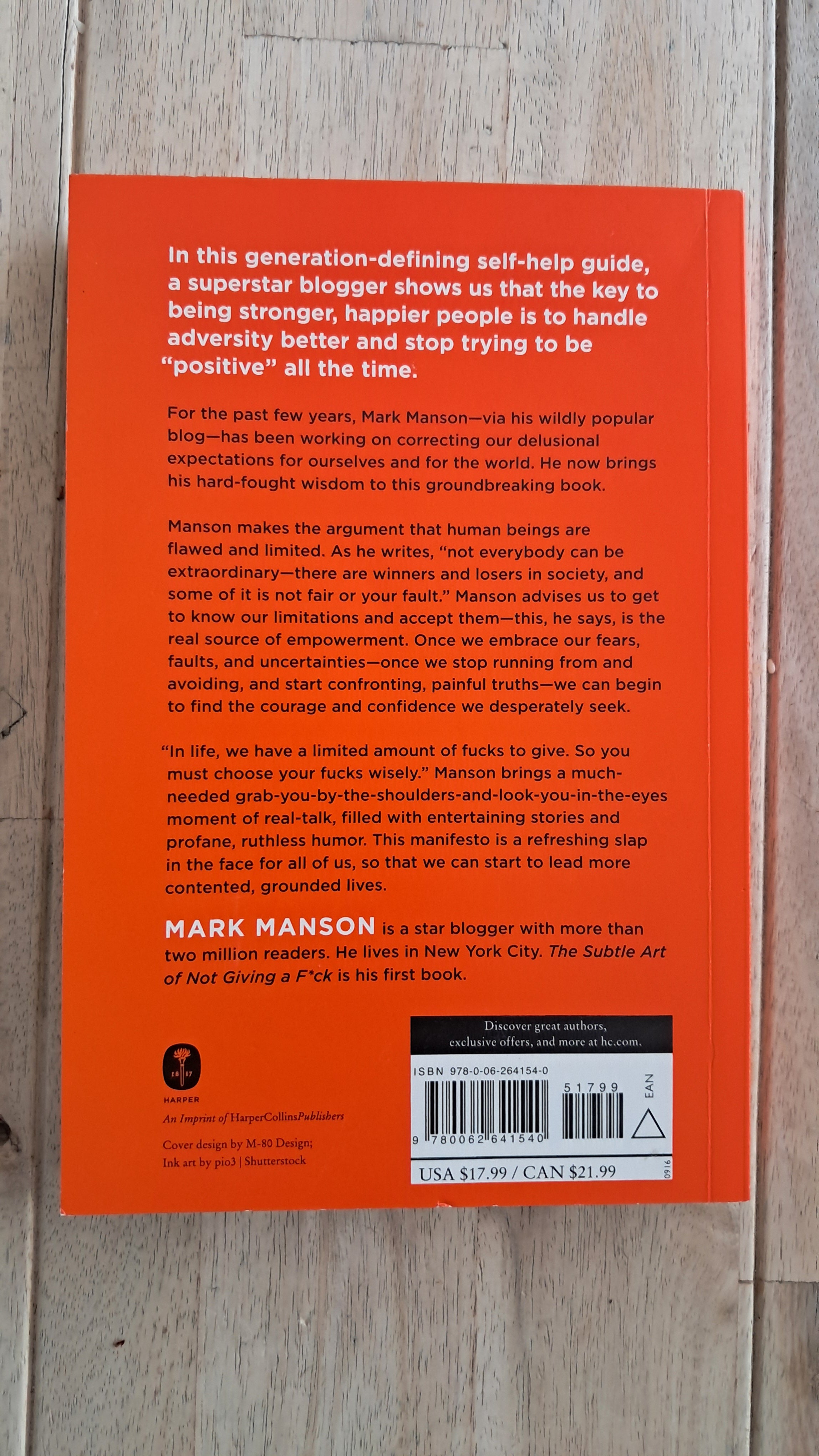 The Subtle Art of Not Giving a F*ck – Mark Manson