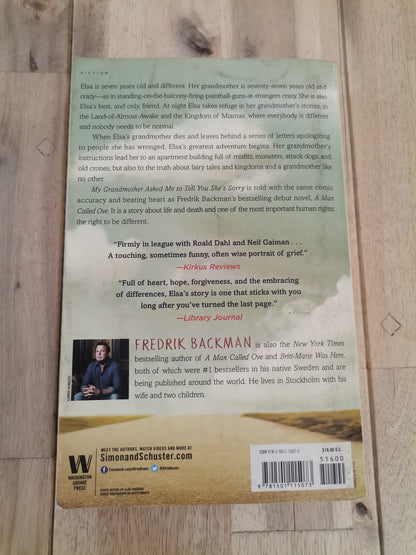 My Grandmother Asked Me to Tell You She's Sorry by Fredrik Backman