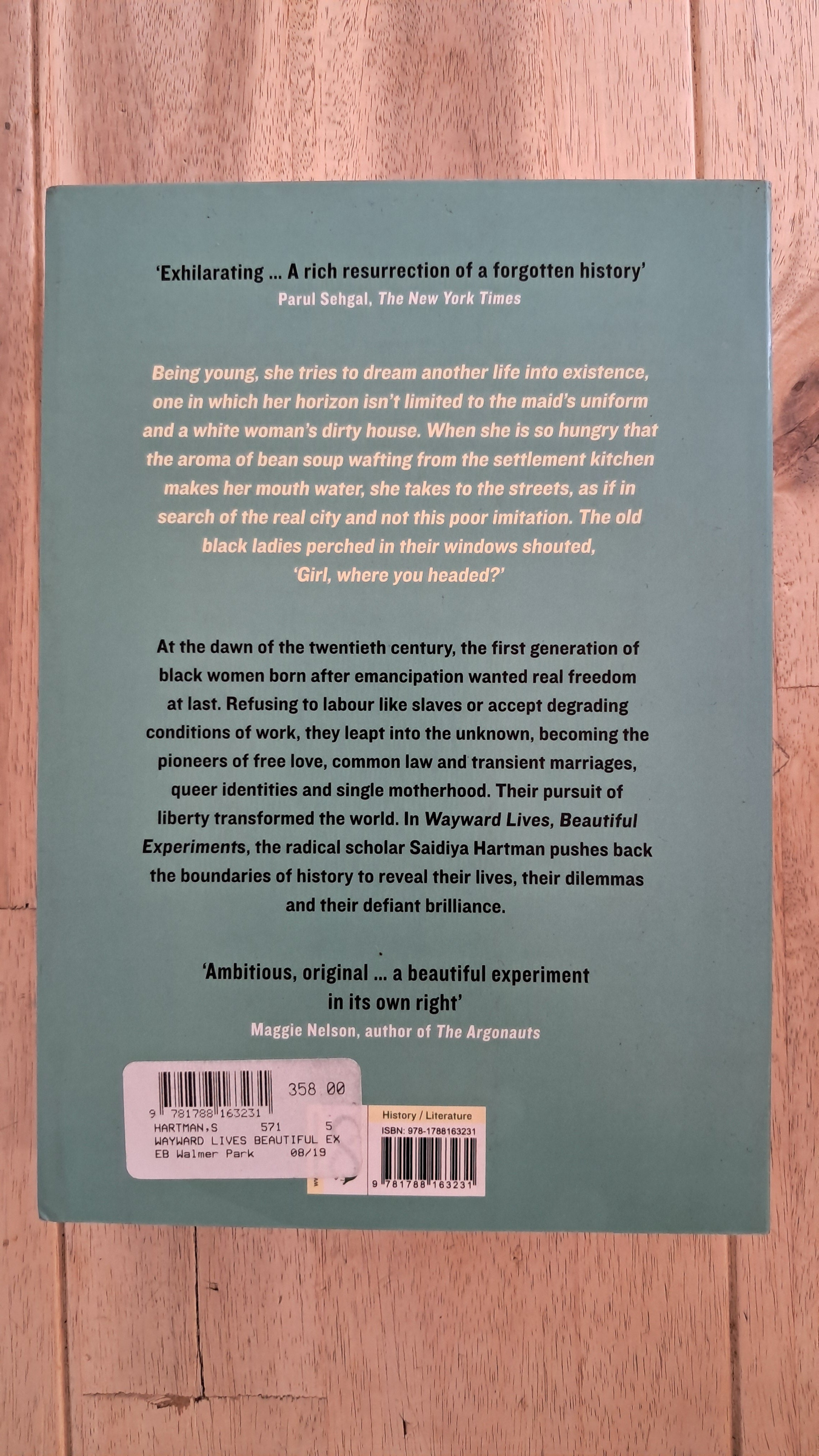 Wayward Lives, Beautiful Experiments – Saidiya Hartman