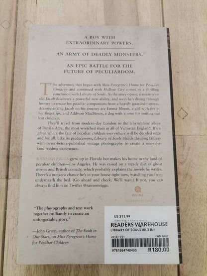 Library of Souls The Third Novel of Miss Peregrine's Peculiar Children