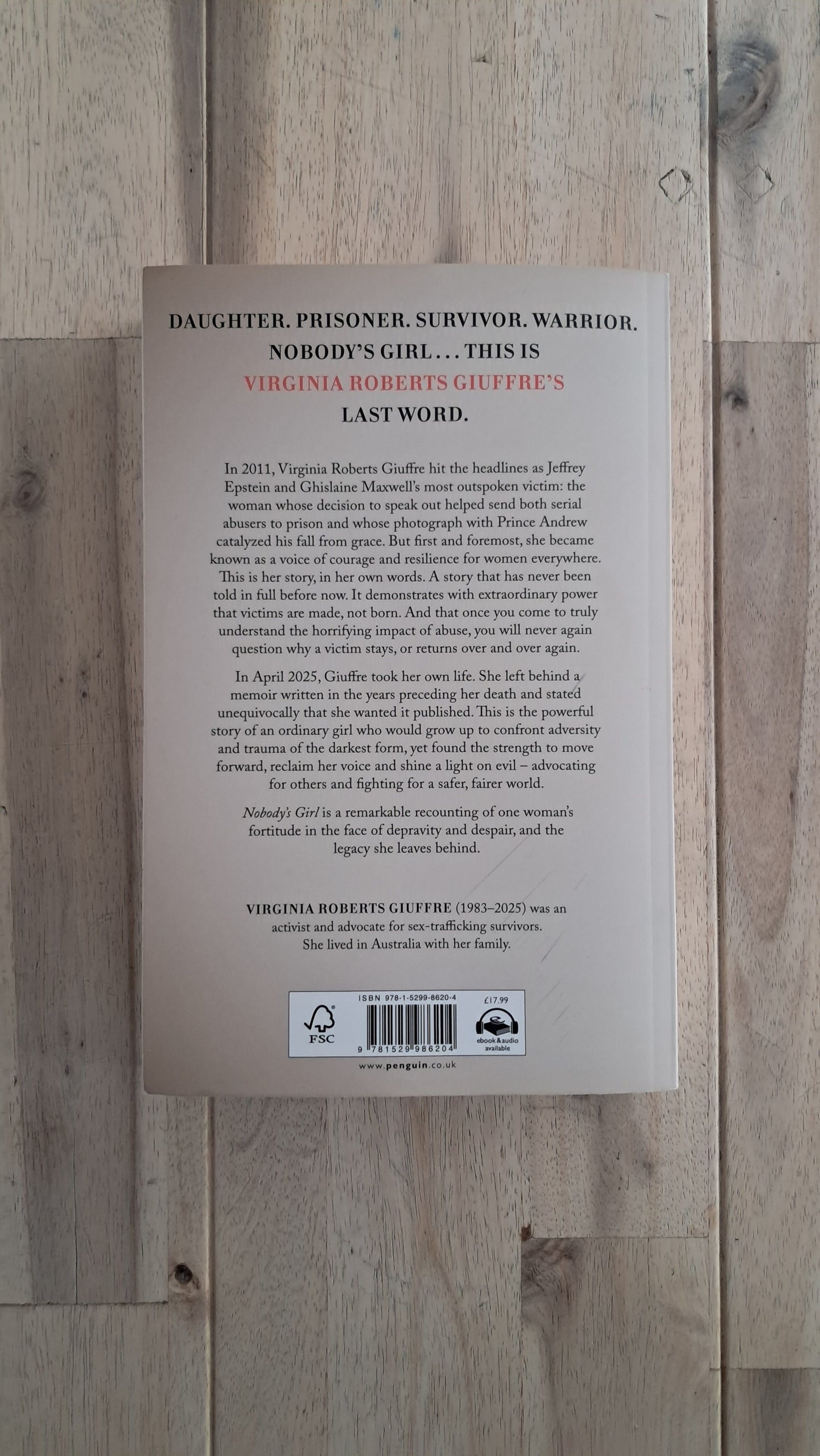 Nobody's Girl – Virginia Roberts Giuffre
