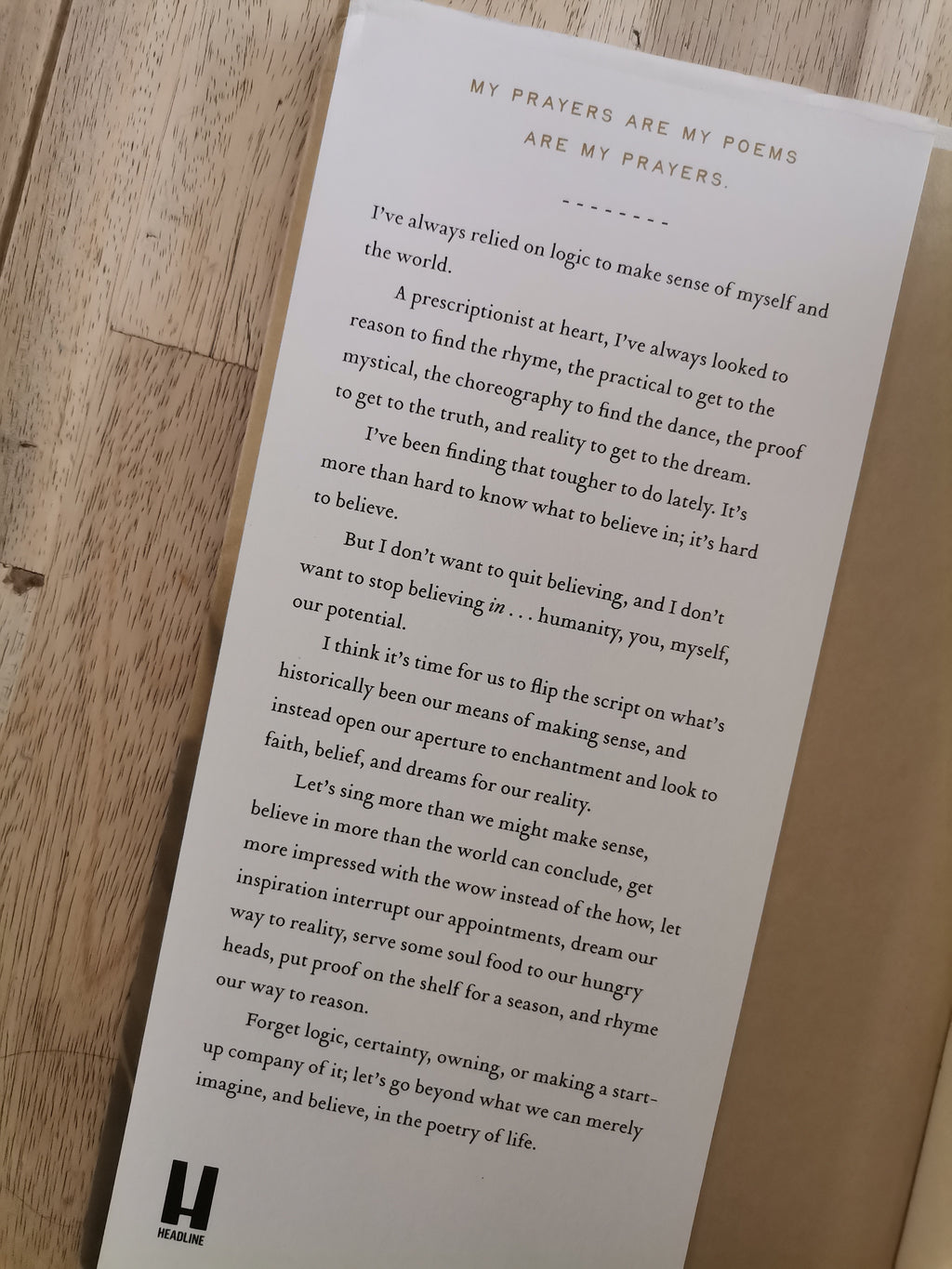 Poems and Prayers – Matthew McConaughey