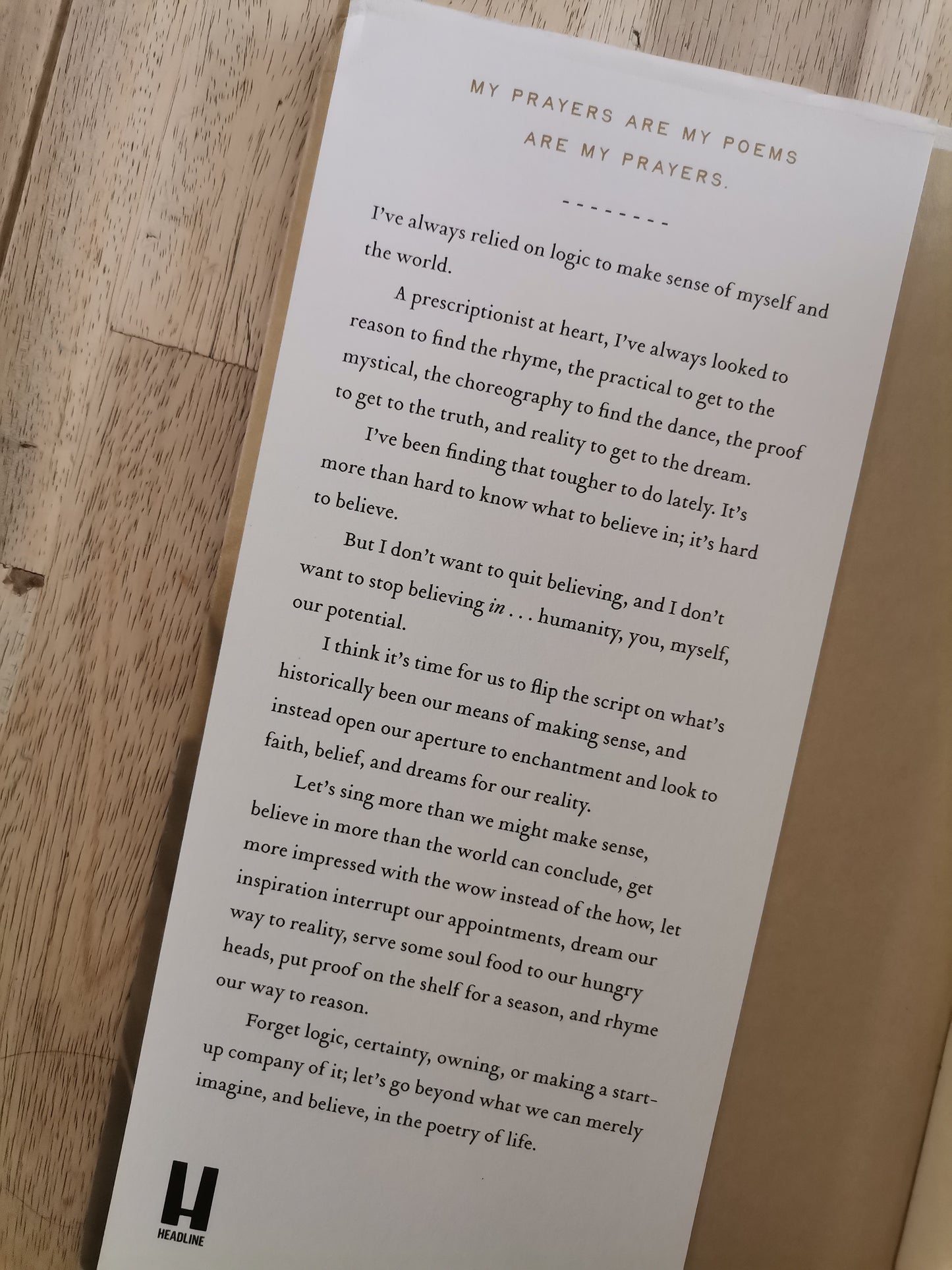 Poems and Prayers – Matthew McConaughey
