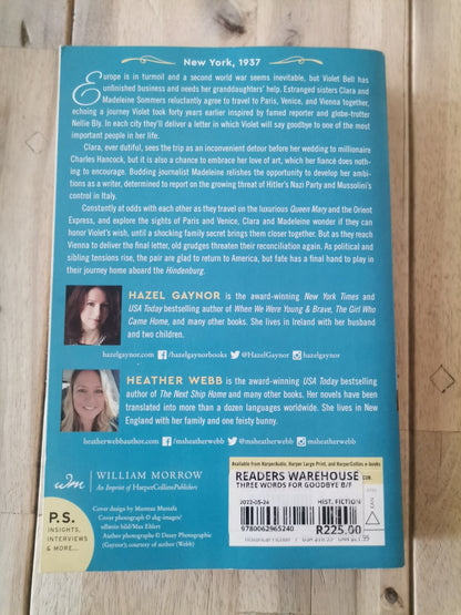 Three Words for Goodbye by Hazel Gaynor & Heather Webb