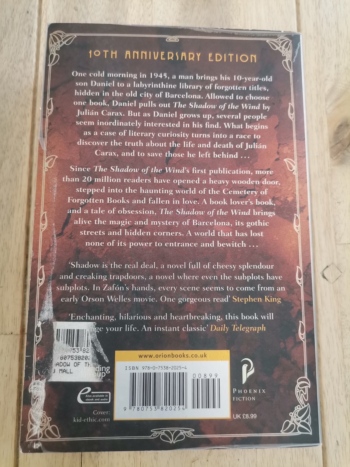 The Shadow Of The Wind by Carlos Ruiz Zafon