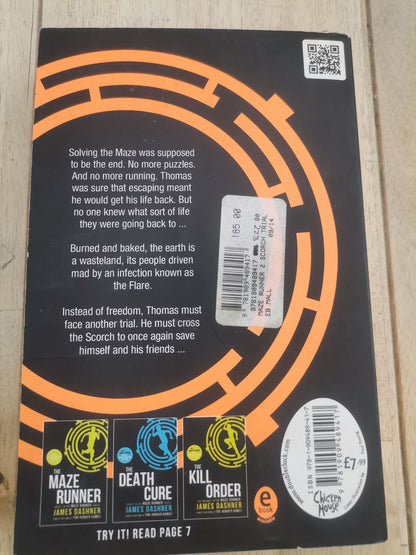 The Scorch Trials, Book 2, Maze Runner Series, James Dashner.