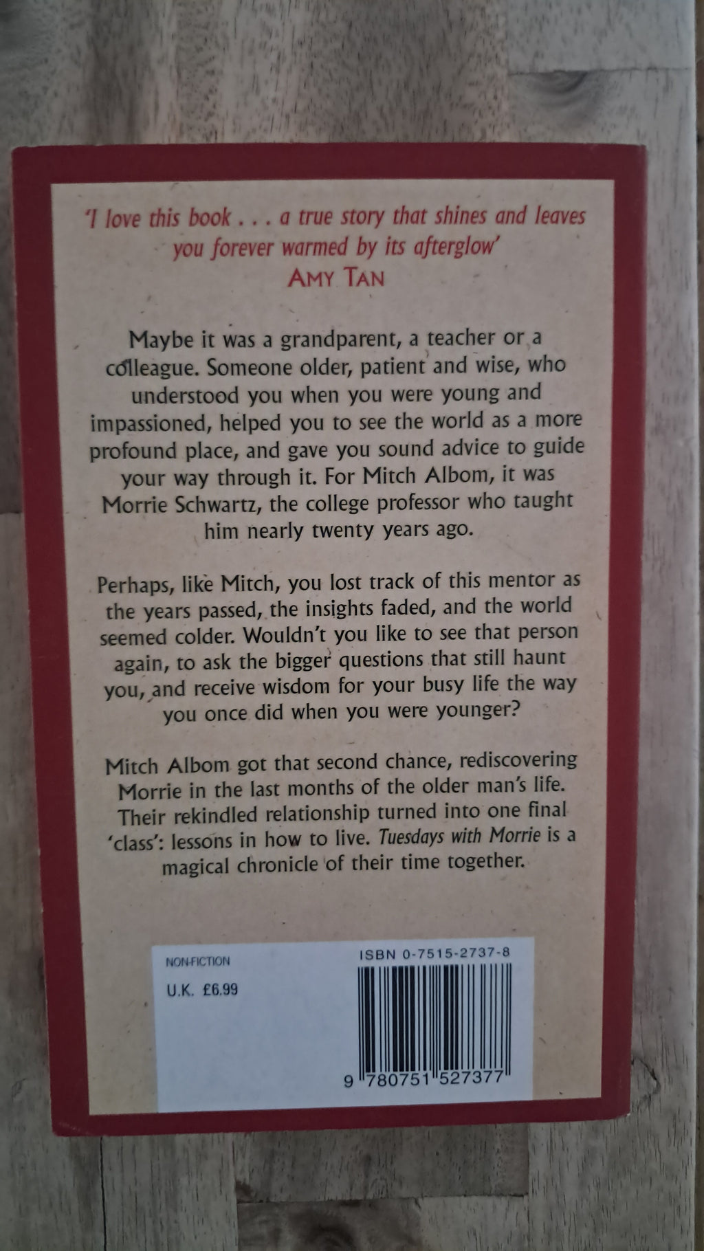 Tuesdays with Morrie – Mitch Albom