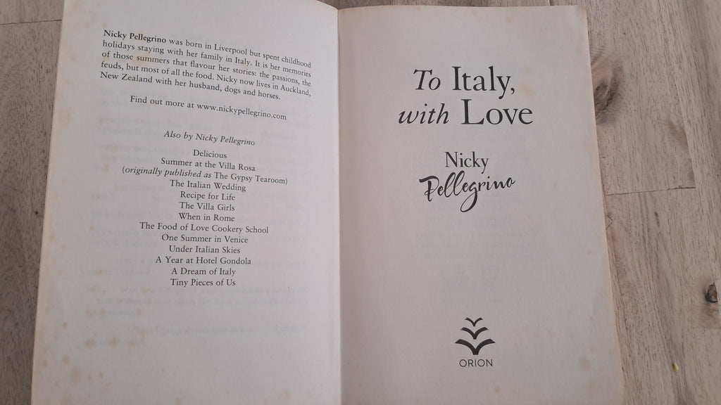 To Italy With Love – Nicky Pellegrino