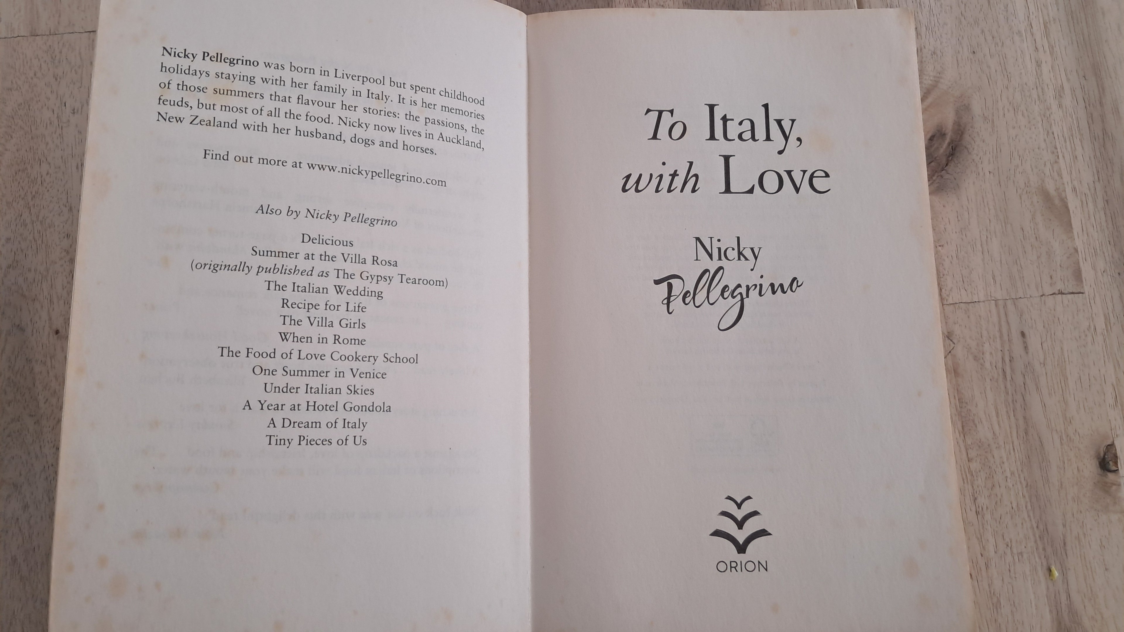 To Italy With Love – Nicky Pellegrino