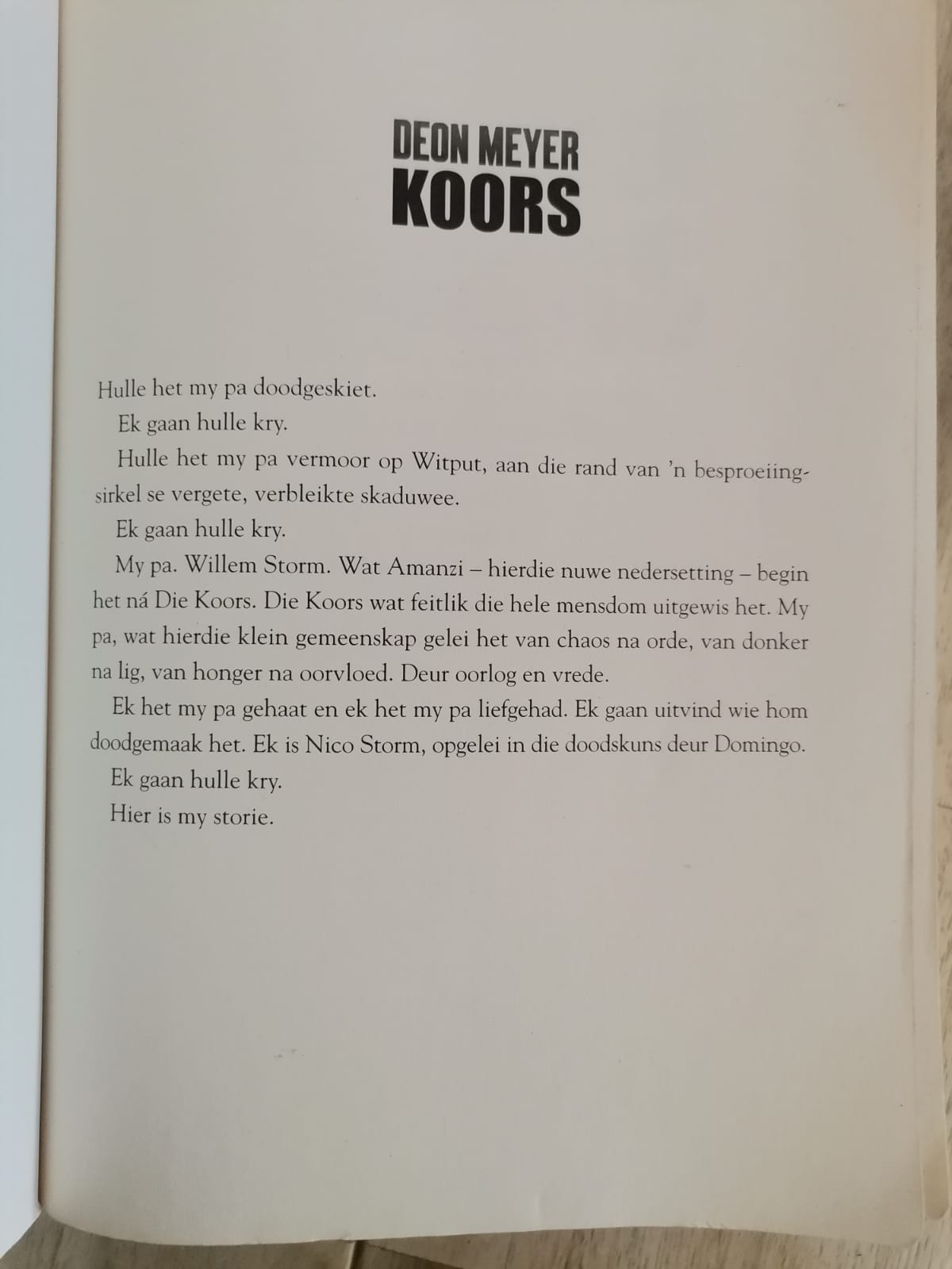Koors – Deon Meyer