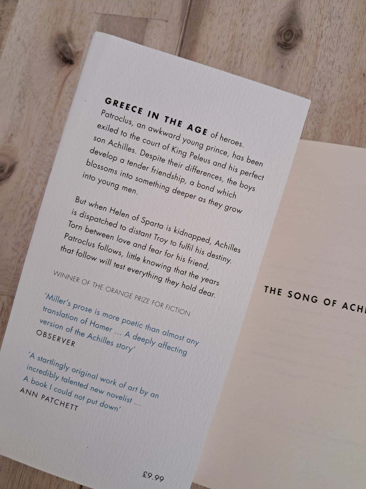 The Song of Achilles – Madeline Miller