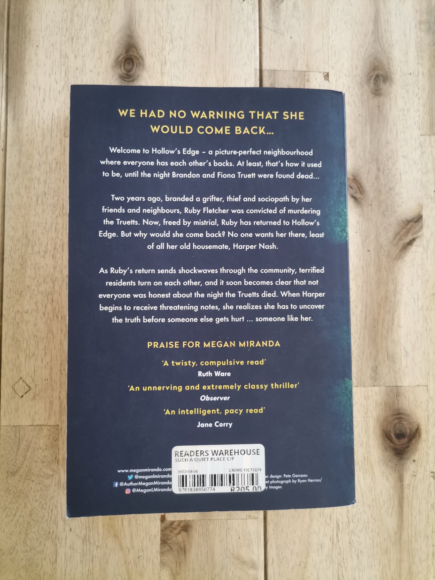 Such a Quiet Place – Megan Miranda