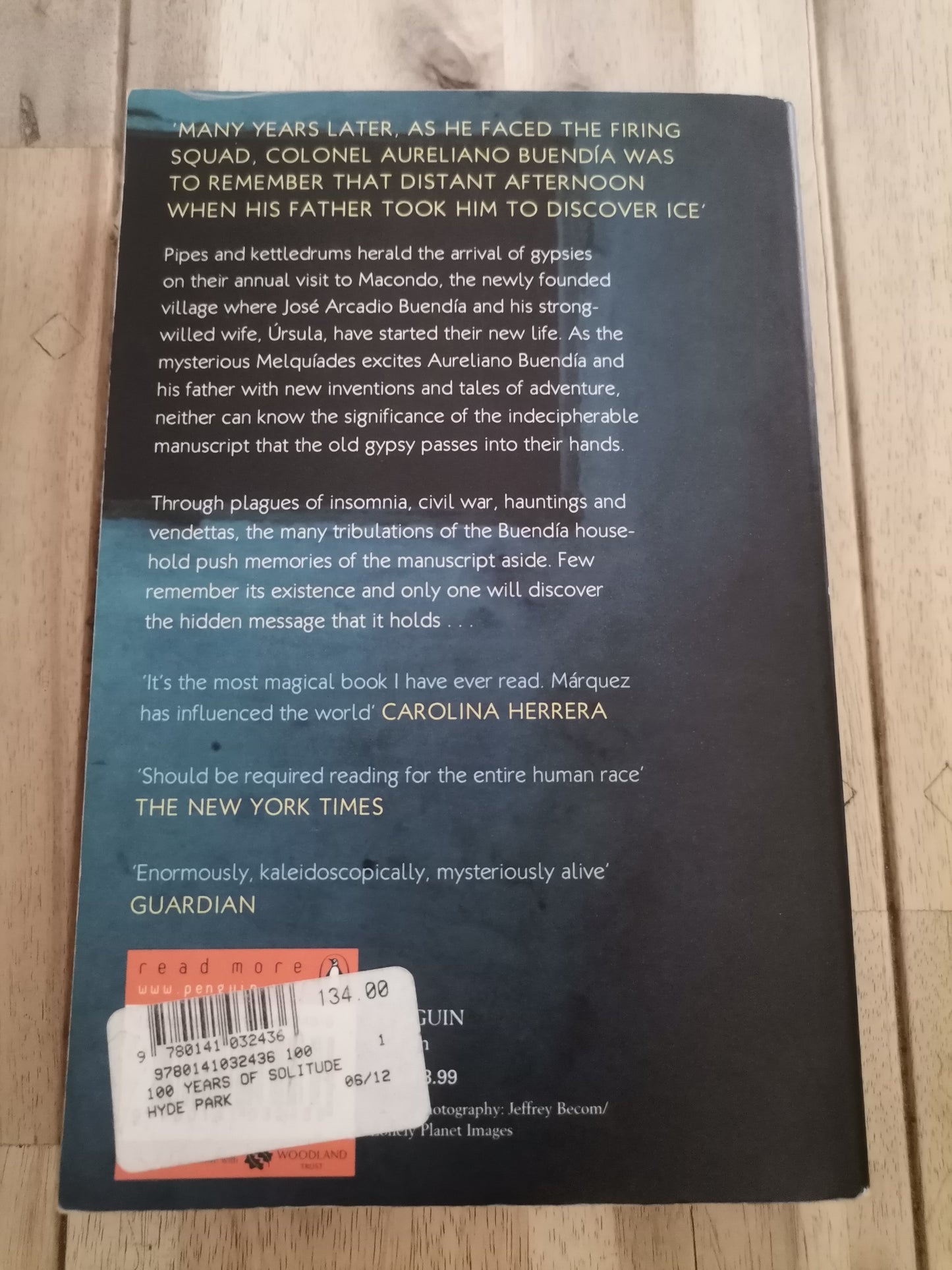 One Hundred Years of Solitude by Gabriel García Márquez